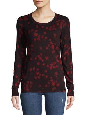 Michael Michael Kors Eden Rose Long Sleeve Top