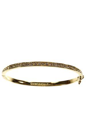 Givenchy 10kt. Gold Plated Brass And Crystal Bangle Bracelet