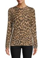 Lord & Taylor Animal-print Merino Wool Sweater