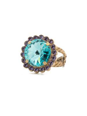 Sorrelli Jewel Tone Haute Halo Crystal Ring