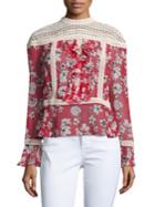 Tracy Reese Floral Silk Blouse