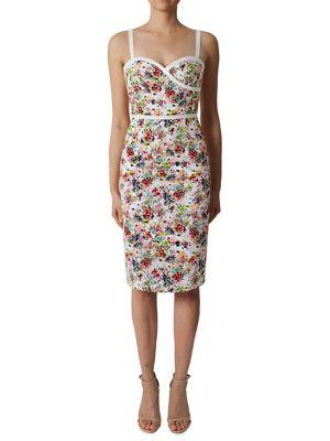 Black Halo Daria Floral Sheath Dress