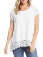 Karen Kane Floral Flare Lace Top