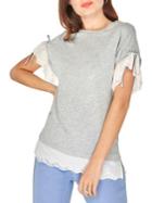 Dorothy Perkins Mixed Media Short Sleeve Top
