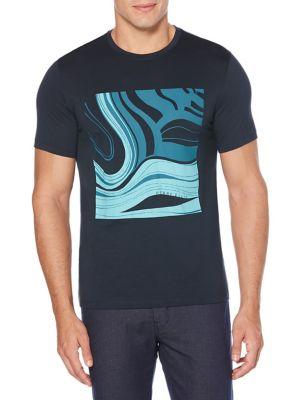 Perry Ellis Regular-fit Geo-print Short-sleeve Cotton Tee