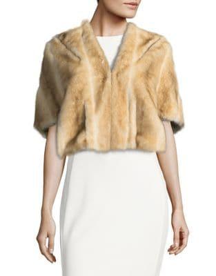 Eliza J Faux-fur Shawl Capelet