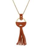 Lucky Brand Under The Influence Leather Pendant Necklace