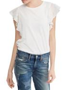 Polo Ralph Lauren Eyelet-sleeve Jersey Top