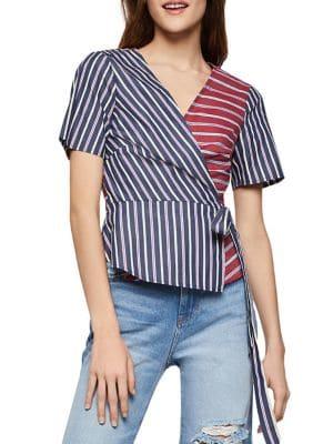 Bcbgeneration Mixed Stripe Cotton Top