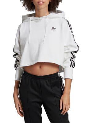 Adidas Cropped Logo Hoodie