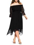 City Chic Plus Off-the-shoulder Reflections Dress