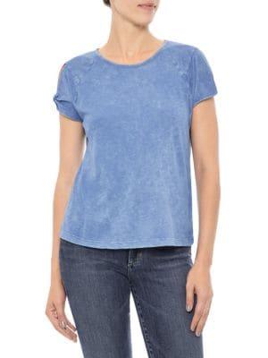 Joe's Jeans Ally Knot Short-sleeve Cotton Top