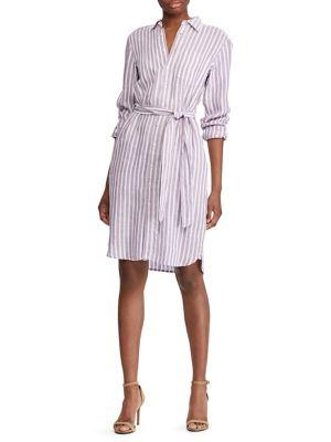 Lauren Ralph Lauren Striped Linen Shirtdress