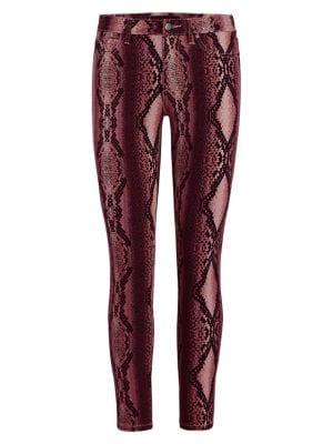 Joe's Jeans The Icon Skinny Ankle Snake-print Pants