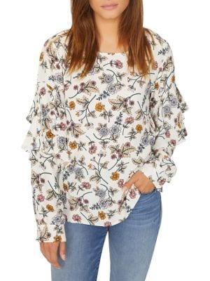 Sanctuary Tilly Flounce-sleeve Blouse