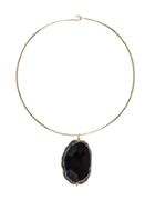 Kenneth Jay Lane Agate Pendant Collar Necklace