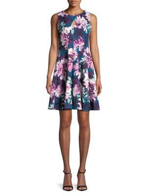 Gabby Skye Plus Sleeveless Floral Dress