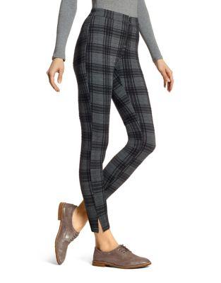 Hue Plaid Fitted Pants