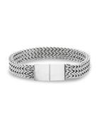 Lord & Taylor Triple-layered Franco Chain Stainless Steel Bracelet