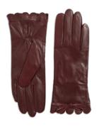 Kate Spade New York Scalloped Leather Gloves