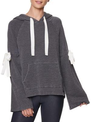 Betsey Johnson Bell-sleeve Drawstring Hoodie