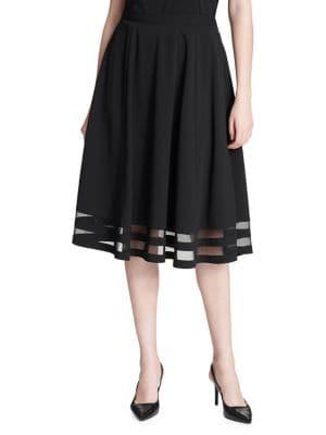 Calvin Klein Illusion-trimmed A-line Skirt
