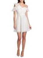 Guess One-shoulder Lace Fit-&-flare Dress