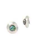 Robert Lee Morris Collection Abalone Disc Clip-on Earrings
