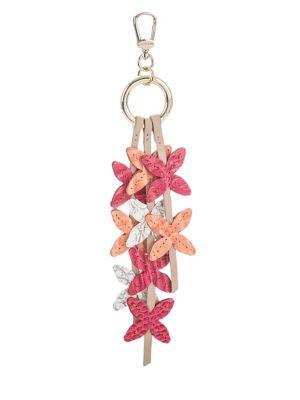 Brahmin Goldenrod Ribbon Fiore Leather Bag Charm