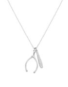Lucky Brand Delicates Silvertone Sterling Silver Wishbone Necklace