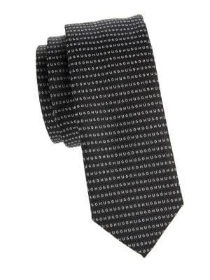 Hugo Slim Silk Logo Tie
