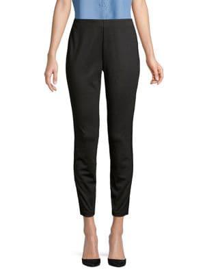 H Halston Faux Suede Side Stripe Trousers