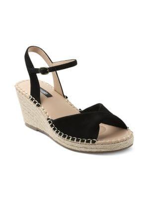 Kensie Vermont Suede Espadrille Wedge Sandals