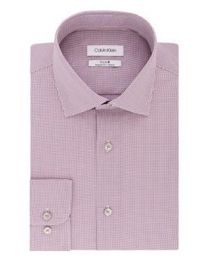 Calvin Klein Regular-fit Micro Check Dress Shirt