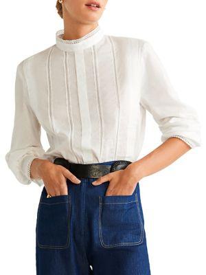 Mango Openwork Cotton Blouse