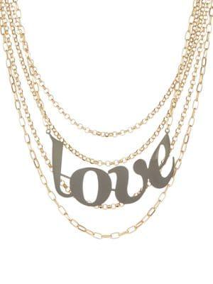 424 Fifth Layered Love Bib Necklace
