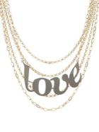 424 Fifth Layered Love Bib Necklace