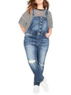 Addition Elle Love And Legend Plus Denim Slim Leg Overalls