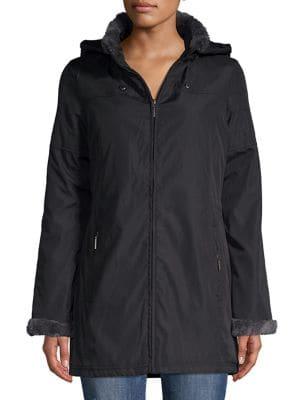 Weatherproof Faux Fur-trimmed Jacket