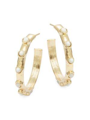 Design Lab Mother-of-pearl Hoop Earrings