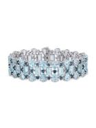 Sonatina Sterling Silver, Sky Blue Topaz & London Blue Topaz Cuff Bracelet