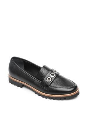 Bernardo Ozzy Textured Leather Loafers
