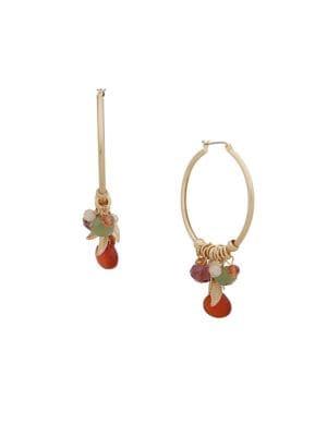 Lonna & Lilly Multi-stone Hoop Earrings