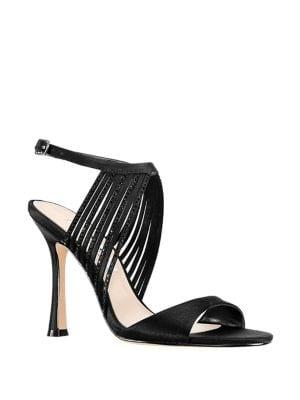 Nina Damaris Satin Rhinestone Strappy Sandals