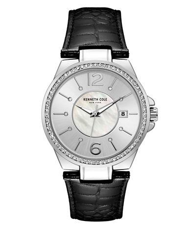 Kenneth Cole Ladies Leather-strap Analog Watch
