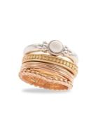 Lucky Brand Goldtone And Silvertone Stacking Ring