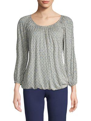 Michael Michael Kors Geometric-print Scoopneck Top