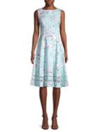 Calvin Klein Sleeveless Floral Fit-and-flare Dress