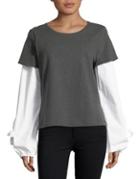 Two By Vince Camuto Bubble Sleeve Top