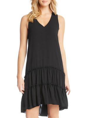 Karen Kane A-line Ruffle Hem Dress